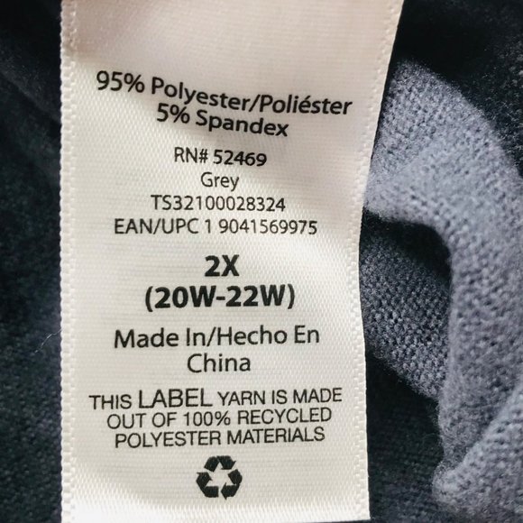 Terra And Sky Women's Size 2X 20W-22W V-Neck Twist Side Brushed Long Sleeve Top - Picture 5 of 15